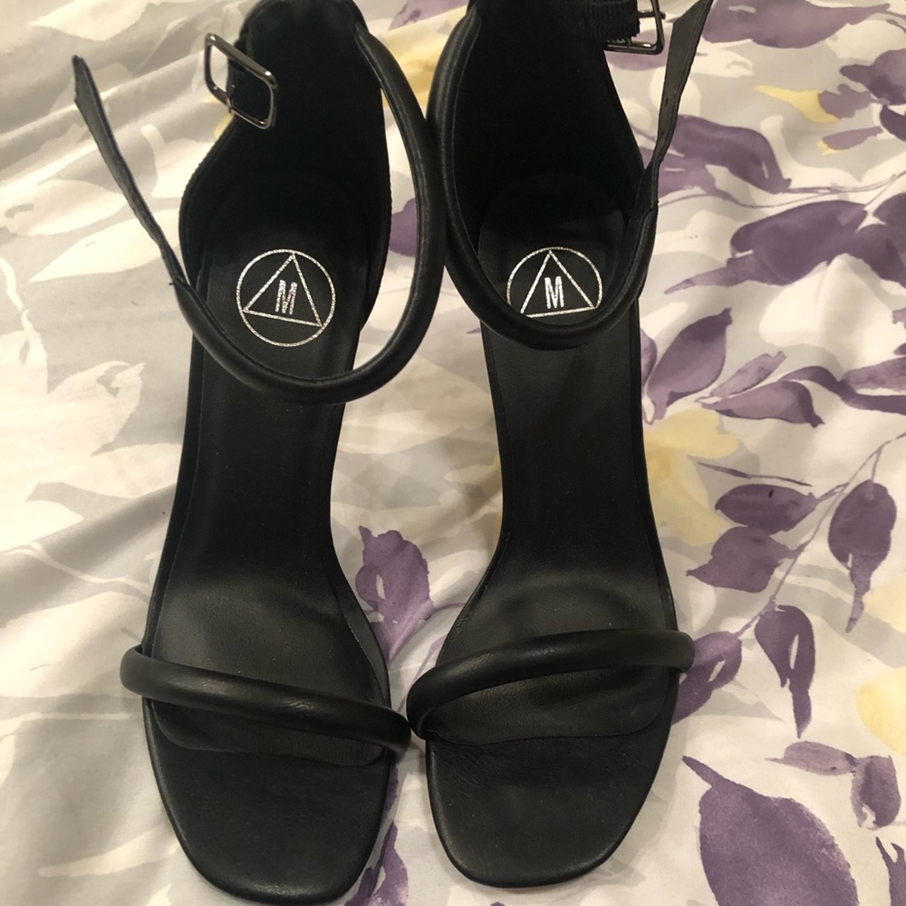 Black Ankle Strap Heels